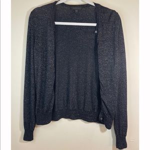 SAKS FIFTH AVENUE || Black Button Down Cardigan